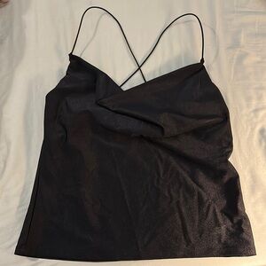 Lulus Elegant Black Spaghetti Strap Top